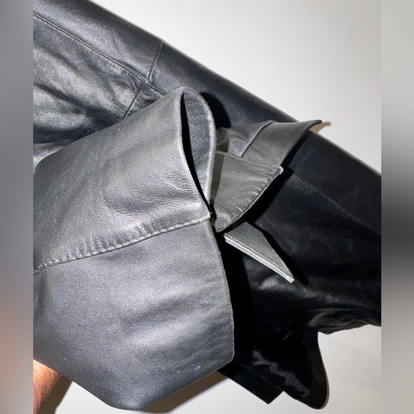 Luxury Genuine Leather Longline Coat Adjustable Tie Waist Unisex & Curvy Fit XXL - Picture 17 of 17